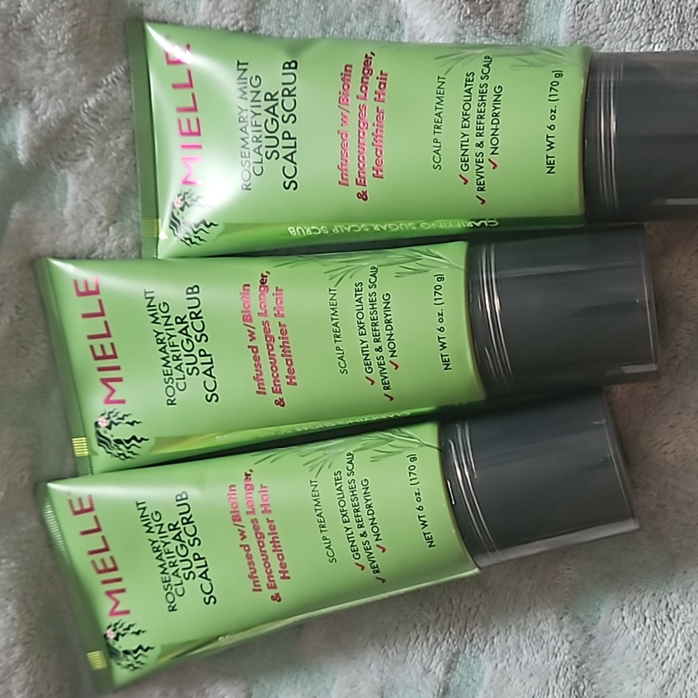 Mielle Rosemary Mint Clarifying Sugar Scalp Scrub | NEW | set of 3